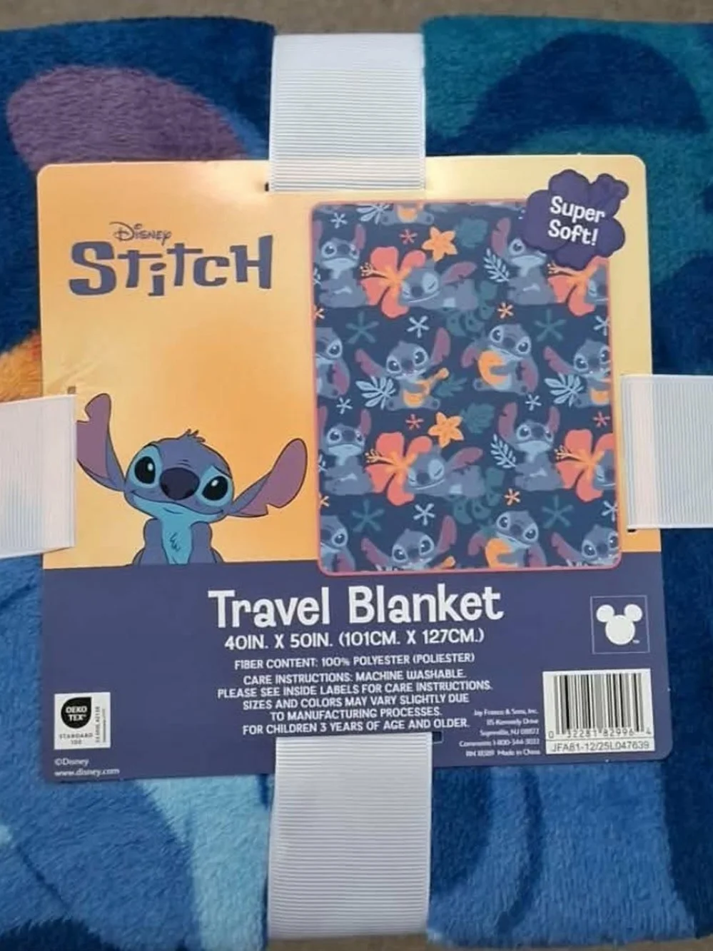 New Disney Stitch Travel Blanket